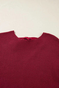 Ribbed Knit Ribbon Knot Backless Drop Shoulder Sweater 100100241929655 56 Affordable Fashion Under $100 Jerry's Apparel 