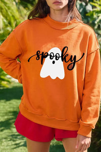 Ghost/ BOO Reversible Print Mock Neck Casual Sweatshirt 101001693903005 50 Affordable Fashion Under $100 Jerry's Apparel 