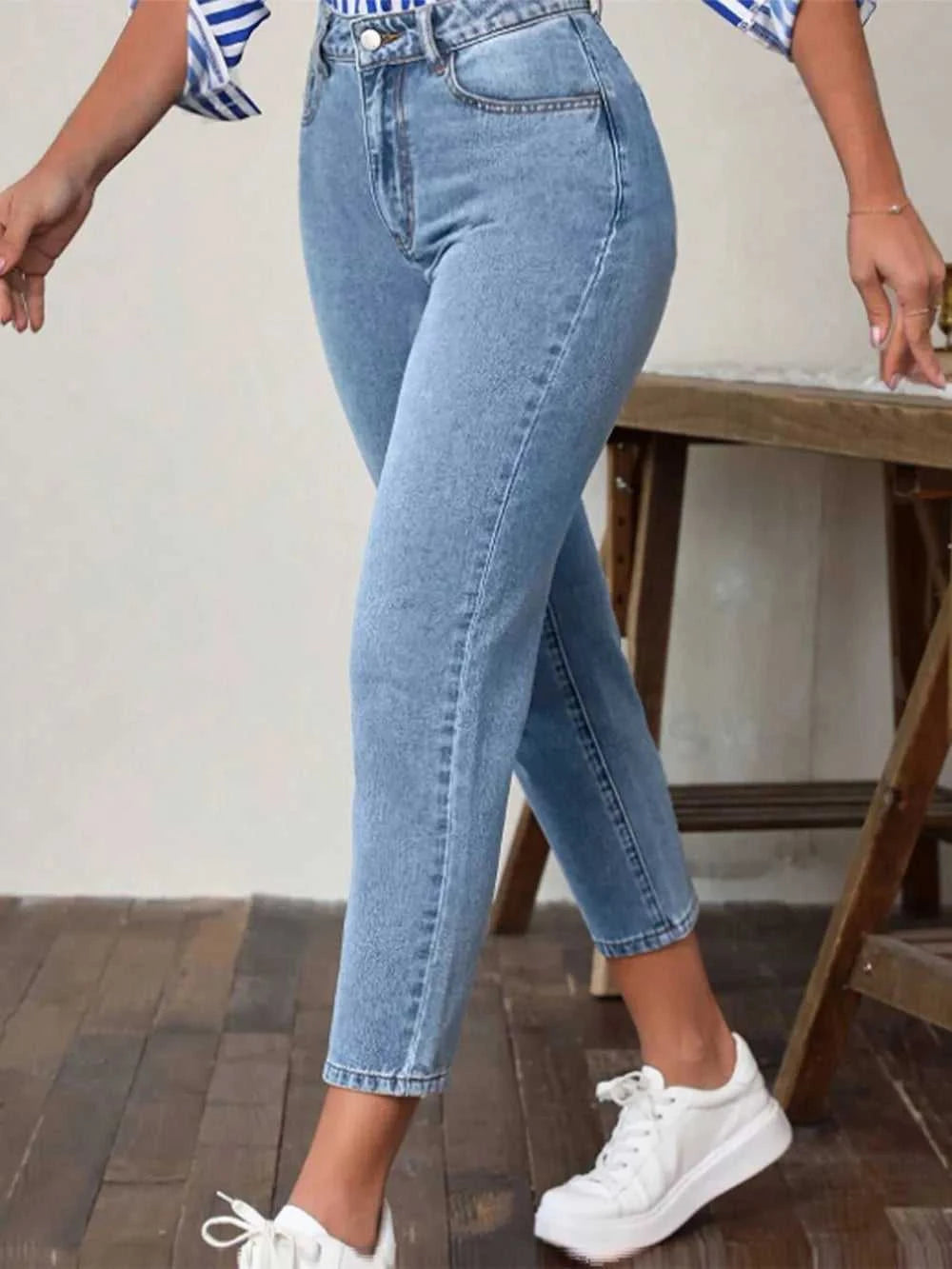 High Waist Jeans with Pockets 100100939280911 40 Affordable Fashion Under $100 Jerry's Apparel 