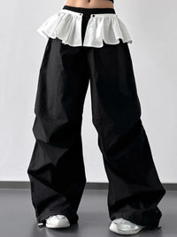 Ruffled Wide Leg Pants