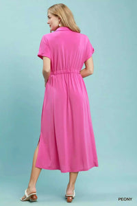 Umgee Collared Belted Midi Dress 100100551271703 57 Affordable Fashion Under $100 Jerry's Apparel 