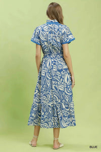 Umgee Paisley Print Midi Dress with Side Pockets 100100690251268 62 Affordable Fashion Under $100 Jerry's Apparel 