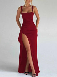 Ruched High-Slit Maxi Dress 100100883675140 30 Seasonal Fashion Collections Jerry's Apparel 