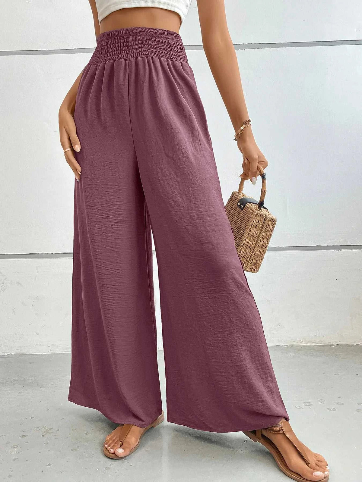 High-Waisted Wide Leg Pants 100100827101945 34 Affordable Fashion Under $100 Jerry's Apparel 