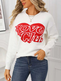 Valentine's Day Love Club Heart Graphic Sweater 100100473378432 48 Affordable Fashion Under $100 Jerry's Apparel 