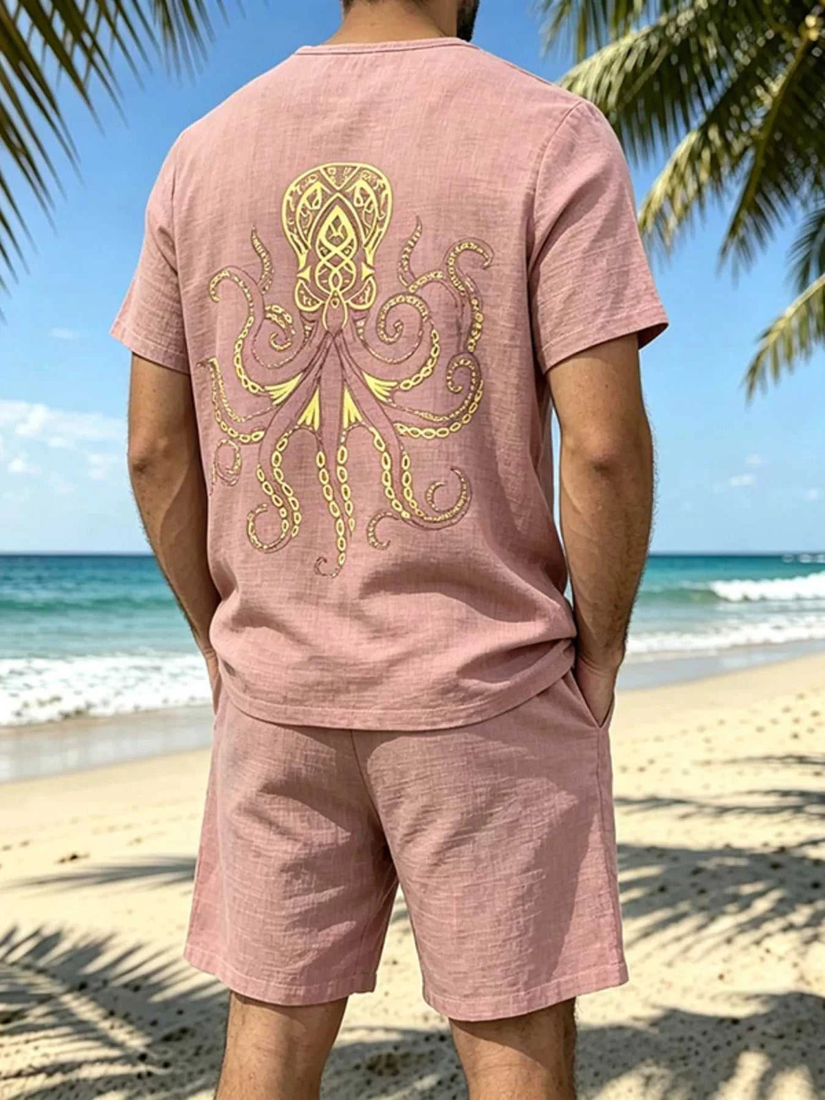 Men's Full Size Round Neck Tee and Shorts Set Plus Size 100400477639442 40 Affordable Fashion Under $100 Jerry's Apparel 