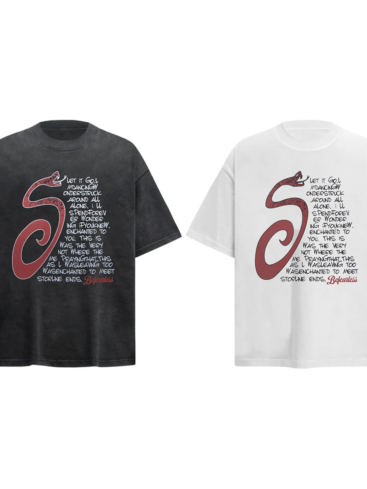 Men's Letter Round Neck Short Sleeve T-Shirt