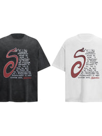 Men's Letter Round Neck Short Sleeve T-Shirt