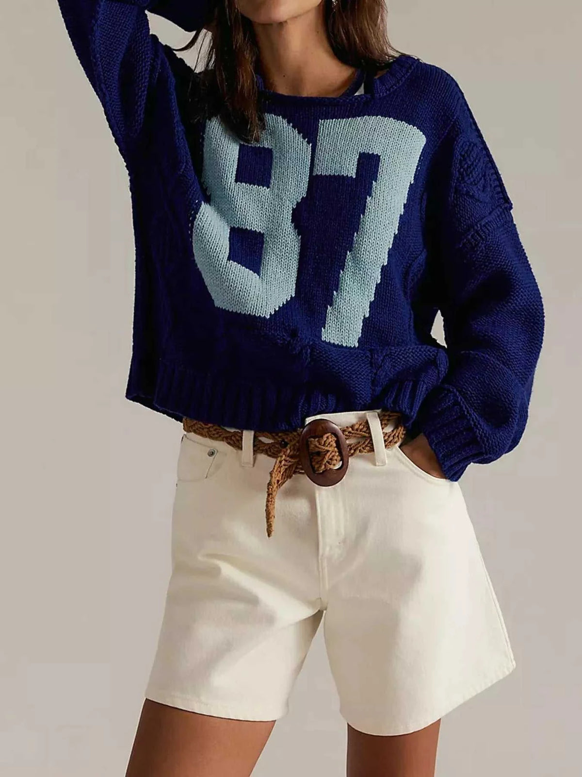 87 Number Cable-Knit Sweater 100100339024301 49 Affordable Fashion Under $100 Jerry's Apparel 