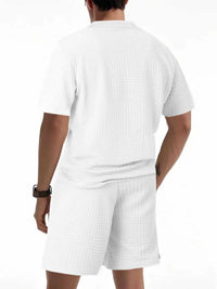 Men's Full Size Textured Round Neck Top and Shorts Set Plus SIze 100400215692578 39 Affordable Fashion Under $100 Jerry's Apparel 
