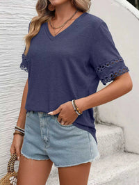 V-Neck Hollow-Out Sleeve T-Shirt 100100632201866 28 Affordable Fashion Under $100 Jerry's Apparel 