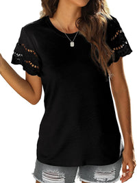 Round Neck Short Sleeve Casual T-Shirt