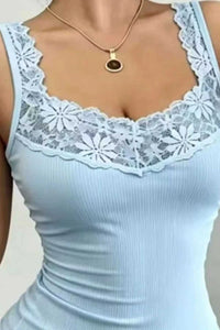 Lace Trim Fitted Tank Top 100100409026667 21 Affordable Fashion Under $100 Jerry's Apparel 
