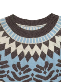 Fair Isle Pattern Round Neck Sweater 101002092682408 55 Affordable Fashion Under $100 Jerry's Apparel 