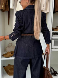 Single-Breasted Washed Denim Blazer 100100032591022 67 Affordable Fashion Under $100 Jerry's Apparel 
