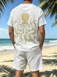 Men's Full Size Round Neck Tee and Shorts Set Plus Size 100400477639442 40 Affordable Fashion Under $100 Jerry's Apparel 