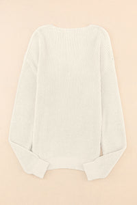 V-Neck Drop Shoulder Sweater