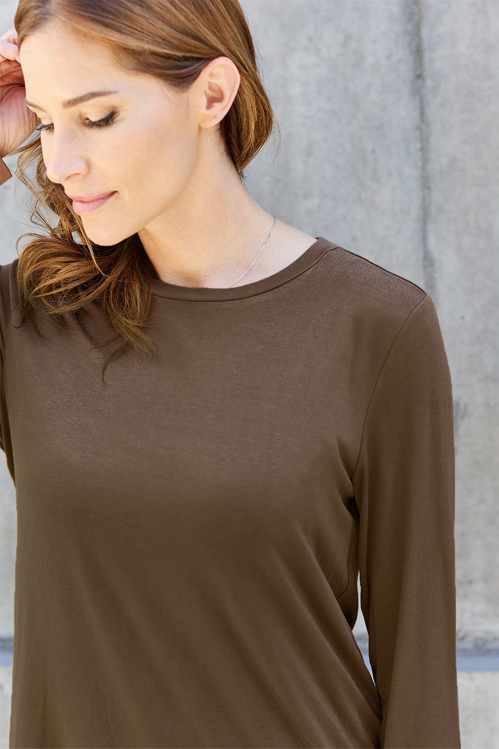 Full Size Round Neck Long Sleeve Top