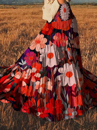 Floral Print High-Waisted Maxi Skirt 101001336112504 33 Affordable Fashion Under $100 Jerry's Apparel 