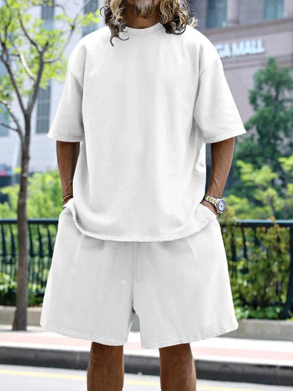 Men's Full Size Relaxed Fit T-Shirt & Shorts Set Plus Size 100400599676410 39 Affordable Fashion Under $100 Jerry's Apparel 