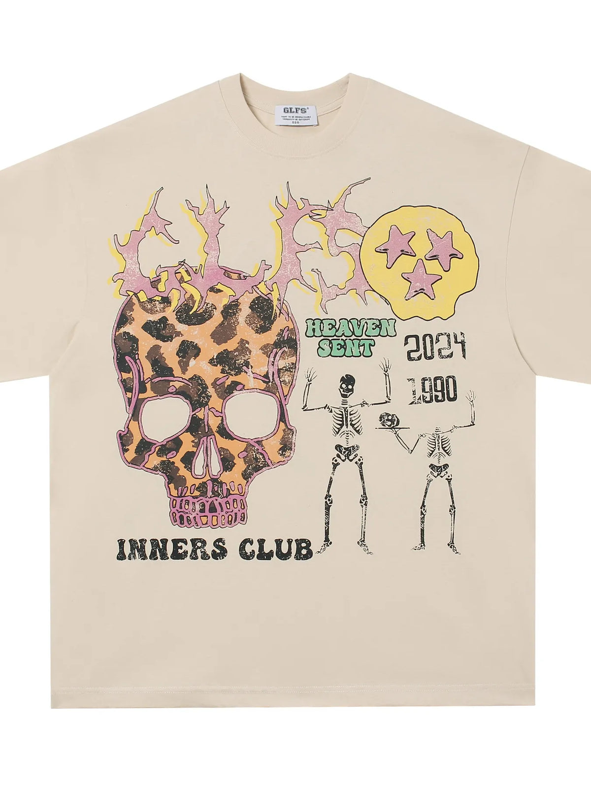 Men's Skull Graphic Short Sleeve Oversized T-Shirt
