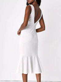 Sleeveless Square Neck Mermaid Midi Dress 101001215514921 49 Affordable Fashion Under $100 Jerry's Apparel 
