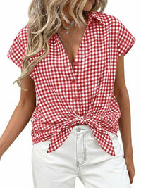 Gingham Print Button-Down Shirt 100100535526342 33 Affordable Fashion Under $100 Jerry's Apparel 