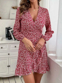 Floral Print Wrap Mini Dress 100100957505709 39 Gifts for Her Jerry's Apparel 