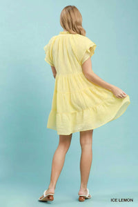 Umgee Tiered Ruffle Sleeve Textured Mini Dress 100100762951591 57 Affordable Fashion Under $100 Jerry's Apparel 