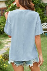 Round Neck Half Sleeve T-Shirt with Pocket