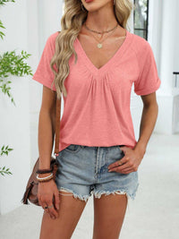 Casual V-Neck Short Sleeve T-Shirt 100100731554922 25 Affordable Fashion Under $100 Jerry's Apparel 
