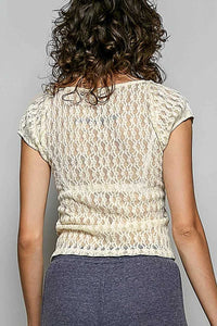 POL Sweetheart Neck Lace Short Sleeve Top 100100494341785 48 Affordable Fashion Under $100 Jerry's Apparel 