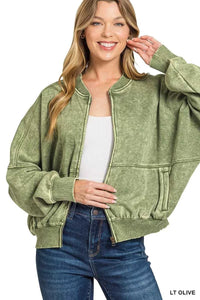 Zenana Acid Washed Fleece Jacket 100100778471630 44 Affordable Fashion Under $100 Jerry's Apparel 