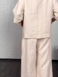 Full Size V-Neck Long Sleeve Top and Pants Set Plus Size 100100878243855 49 Affordable Fashion Under $100 Jerry's Apparel 