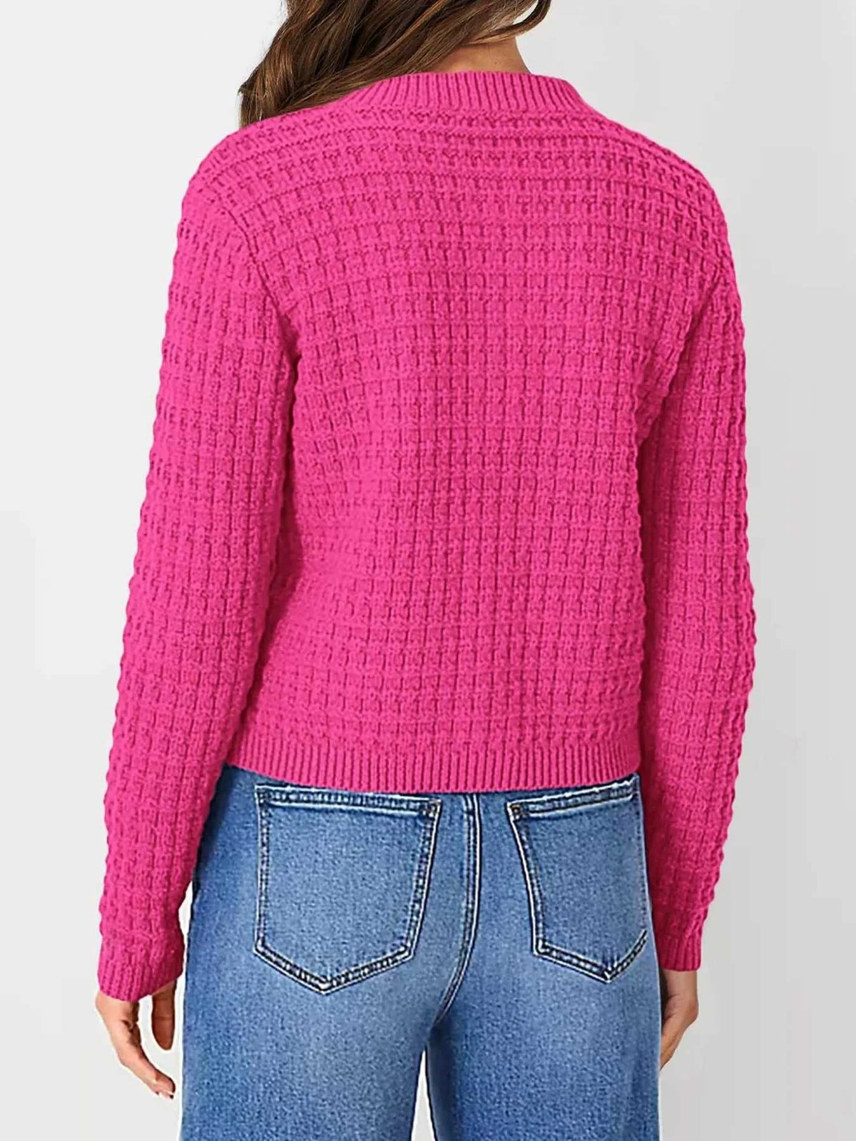 Textured Knit Button-Front Cardigan 100100626365347 44 Affordable Fashion Under $100 Jerry's Apparel 