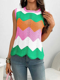 Color Block Round Neck Sweater Vest 100100253791586 34 Affordable Fashion Under $100 Jerry's Apparel 