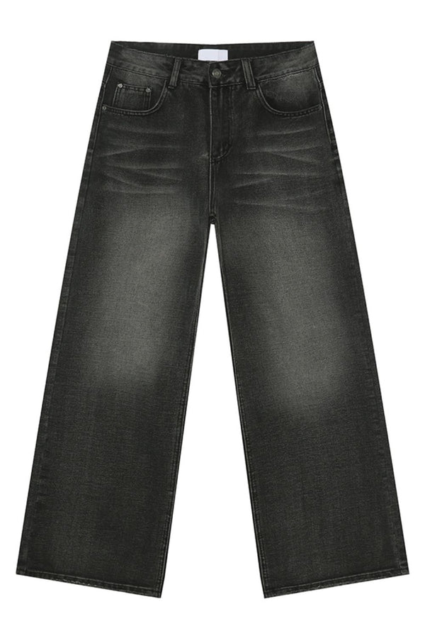 Wide Leg Pocketed Jeans