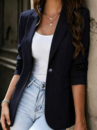 Full Size Single-Breasted Lapel Collar Blazer Plus Size 100100427041899 25 Affordable Fashion Under $100 Jerry's Apparel 