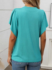 Round Neck Flutter Sleeve T-Shirt 100100468281947 23 Affordable Fashion Under $100 Jerry's Apparel 