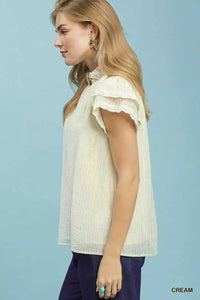 Umgee Lace Trim Ruffle Top 100100979171509 51 Affordable Fashion Under $100 Jerry's Apparel 