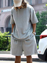 Men's Full Size Relaxed Fit T-Shirt & Shorts Set Plus Size 100400599676410 39 Affordable Fashion Under $100 Jerry's Apparel 