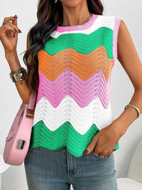 Color Block Round Neck Sweater Vest 100100253791586 34 Affordable Fashion Under $100 Jerry's Apparel 