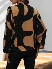 Perfee Frill Notched Long Sleeve Blouse 100100379121107 27 Affordable Fashion Under $100 Jerry's Apparel 