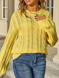 Cable Knit Long Sleeve Sweater 100100664831062 46 Affordable Fashion Under $100 Jerry's Apparel 
