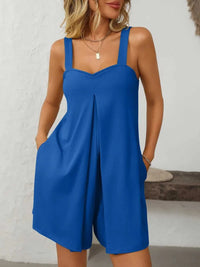 Mandy Sweetheart Neck Wide Strap Romper with Pockets 100100323171551 26 Affordable Fashion Under $100 Jerry's Apparel 