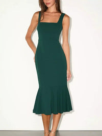 Sleeveless Square Neck Mermaid Midi Dress 101001215514921 49 Affordable Fashion Under $100 Jerry's Apparel 