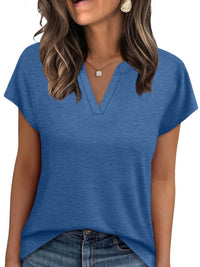 Notched Short Sleeve T-Shirt 100100058945563 25 Affordable Fashion Under $100 Jerry's Apparel 