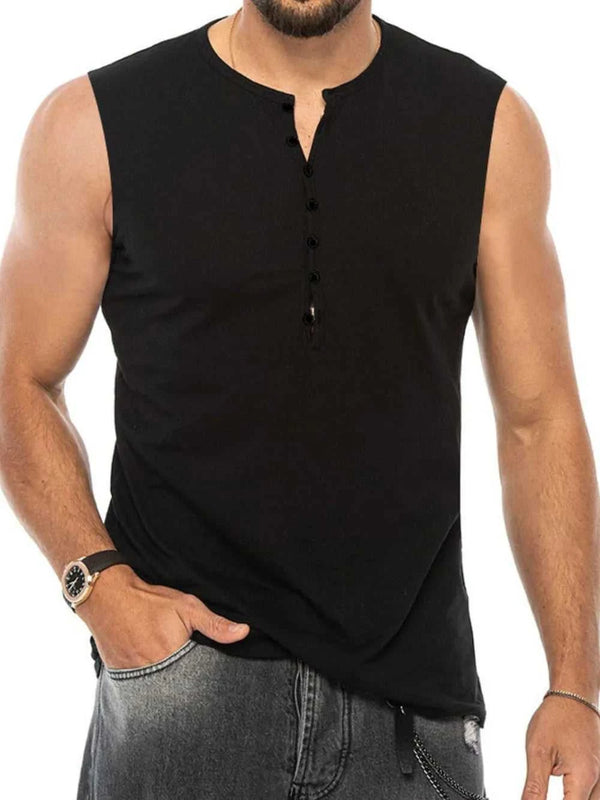 Men's Full Size Button Detail Tank Plus Size 100400805703277 50 Affordable Fashion Under $100 Jerry's Apparel 