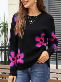 Floral Crew Neck Sweater 100100135232567 49 Affordable Fashion Under $100 Jerry's Apparel 