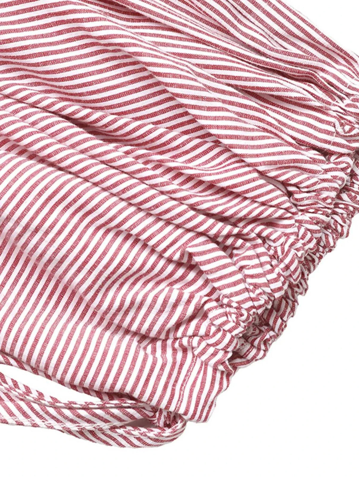 Striped Balloon Sleeve Button-Up Shirt 100100399150102 57 Affordable Fashion Under $100 Jerry's Apparel 
